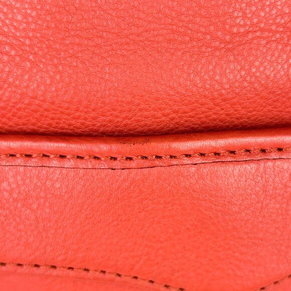 Rebecca Minkoff Cupid Satchel Crossbody Bag Orange Coral Leather Studded Pockets - Picture 16 of 16